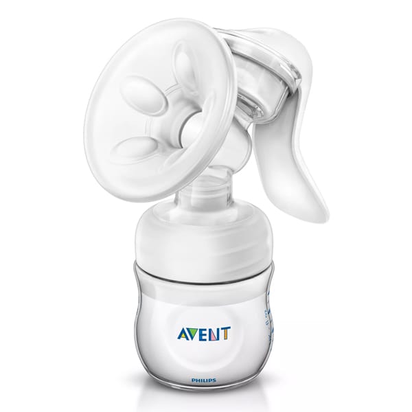 Manual breast pump with bottle in bd