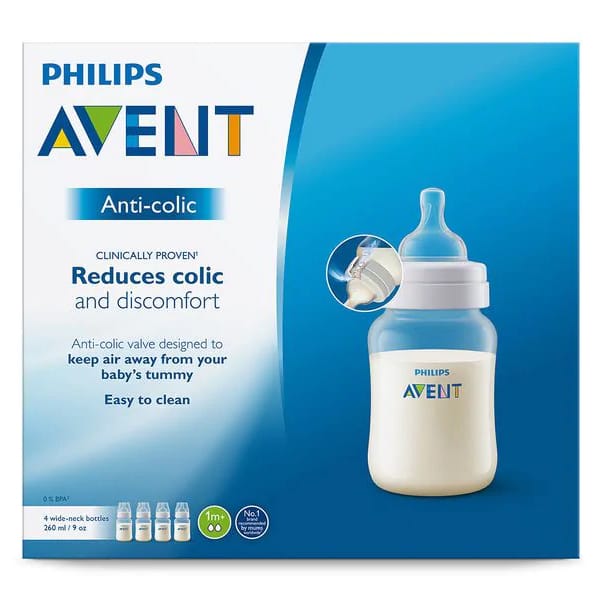 Philips Avent Anti-Colic Plastic Feeder From 1+ Months 260ml Philips Avent Anti-Colic Plastic Feeder From 1+ Months 260ml in bd