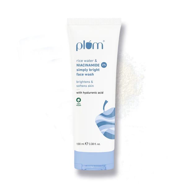 Plum 2% Niacinamide & Rice Water Simply Bright Face Wash 100ml Plum 2% Niacinamide & Rice Water Simply Bright Face Wash 100ml