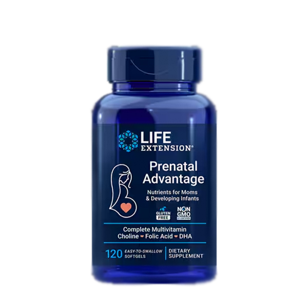 Life Extention Prenatal Advantage 120 easy-to-swallow softgels