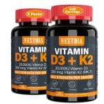 NextDia Vitamin D3 (20,000 IU) + K2 (200 mcg) – 120 softgels
