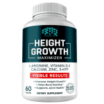 Bioteque Lab Height Growth Maximizer, Calcium, Vitamin D3 And Zinc Blend Pills, Bone Growth Supplement For Kids And Teens - 60 Capsules
