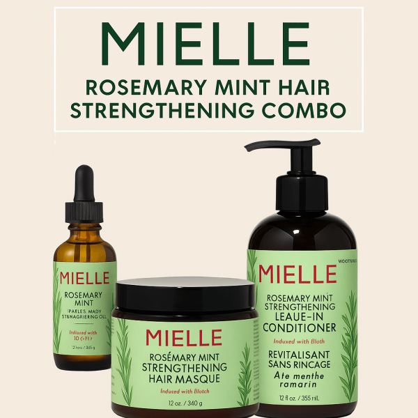 Mielle hair combo, rosemary mint hair products, Mielle oil Bangladesh, biotin hair treatment, Mielle conditioner BD, hair strengthening set, anti-hair fall products BD, natural hair care Bangladesh
