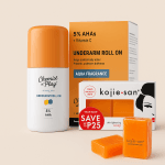 Chemist at Play Underarm Roll On 5% AHA + Vitamin C &Kojie San Skin Lightening Soap Comboo