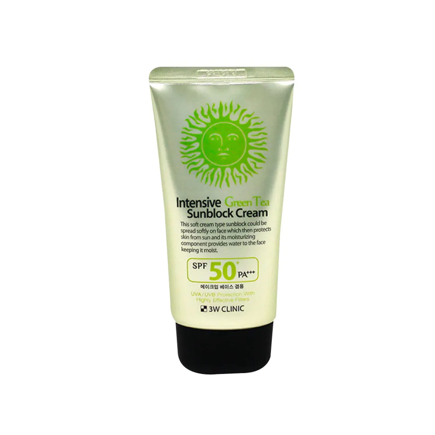 3W-Clinic-Intensive-Green-Tea-Sunblock-Cream-SPF-50PA-70ml.jpg 3W Clinic Intensive Green Tea Sunblock Cream SPF 50+PA+++ 70ml - Image 1