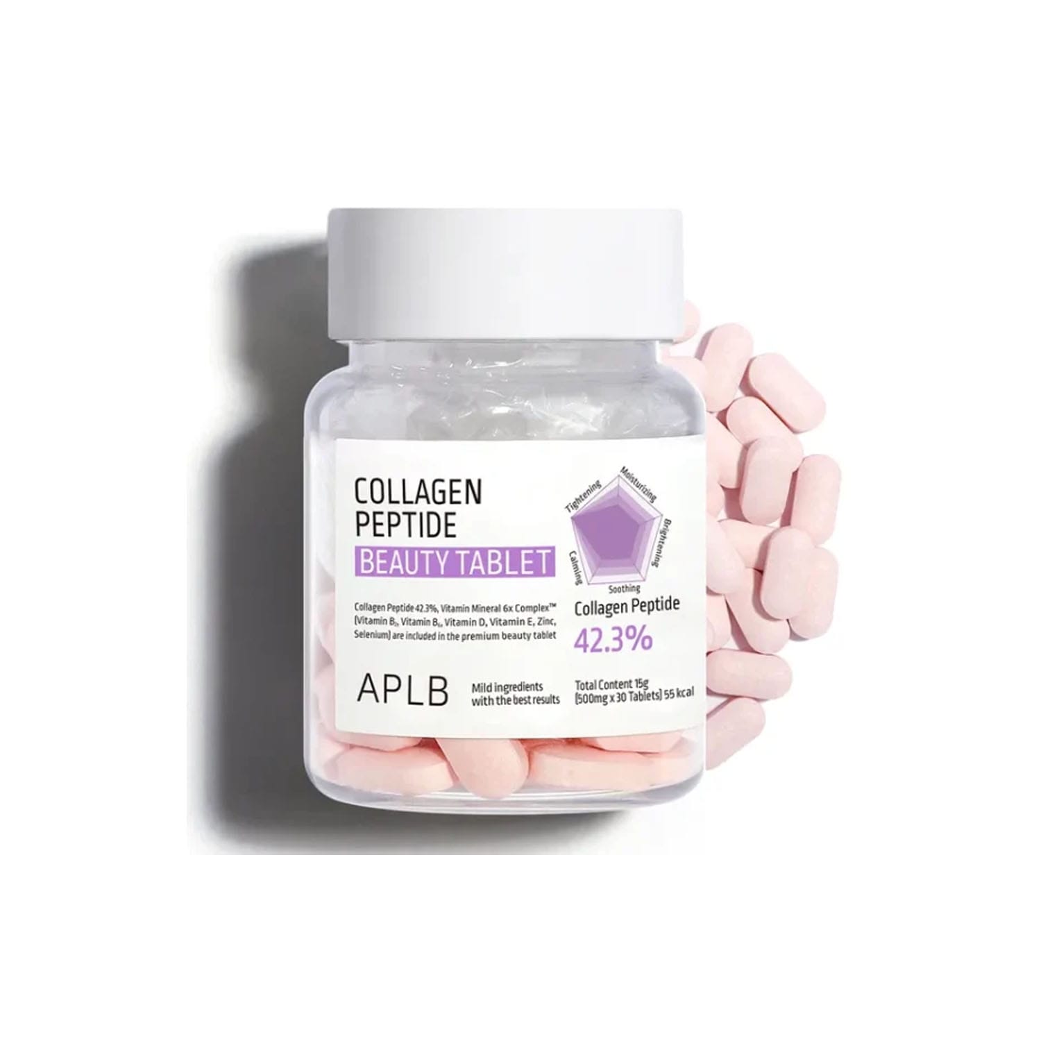 APLB-Collagen-Peptide-Beauty-Tablet-500mg-x-30-tablets.jpg APLB Collagen Peptide Beauty Tablet 500mg x 30 tablets - Image 1