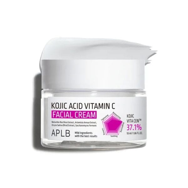 APLB Kojic Acid Vitamin C Facial Cream 55ml is a potent brightening cream designed to help you achieve radiant, even-toned skin.