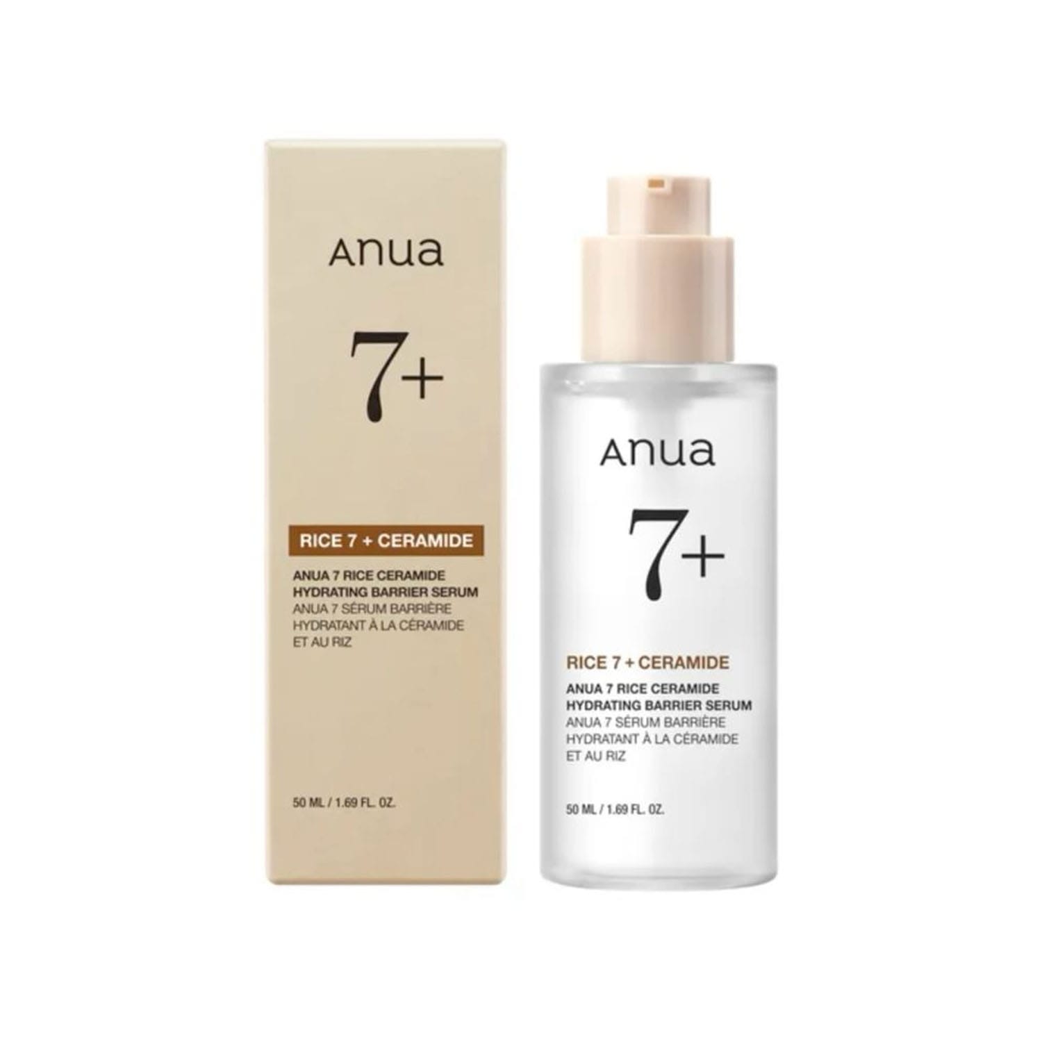 Anua-7-Rice-Ceramide-Hydrating-Barrier-Serum-50ml.jpg Anua 7 Rice Ceramide Hydrating Barrier Serum 50ml strengthens the skin barrier, deeply hydrates, and soothes skin for a healthy, radiant glow.