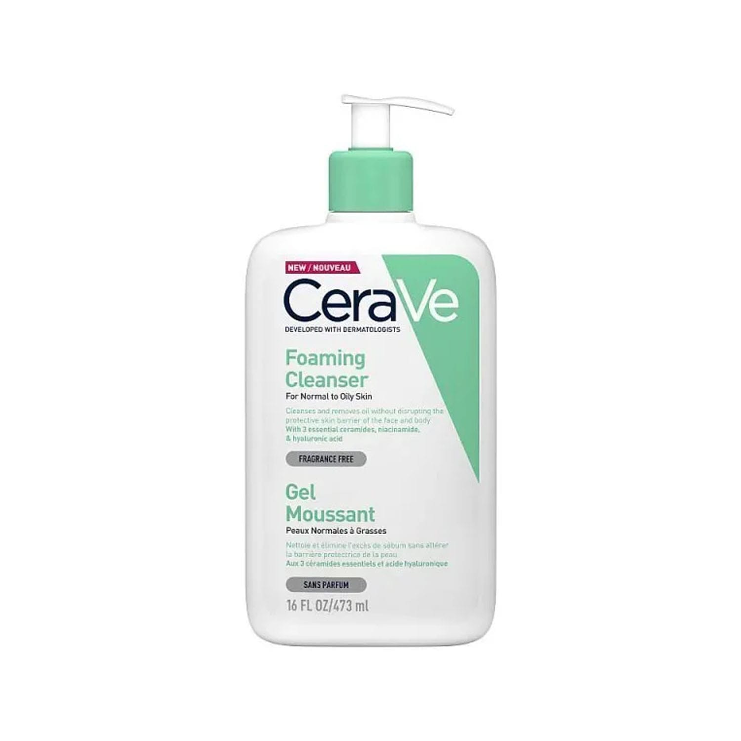 CeraVe-Foaming-Cleanser-473ml-For-Normal-To-Oily-Skin.jpg CeraVe Foaming Cleanser (473ml) For Normal To Oily Skin - Image 1