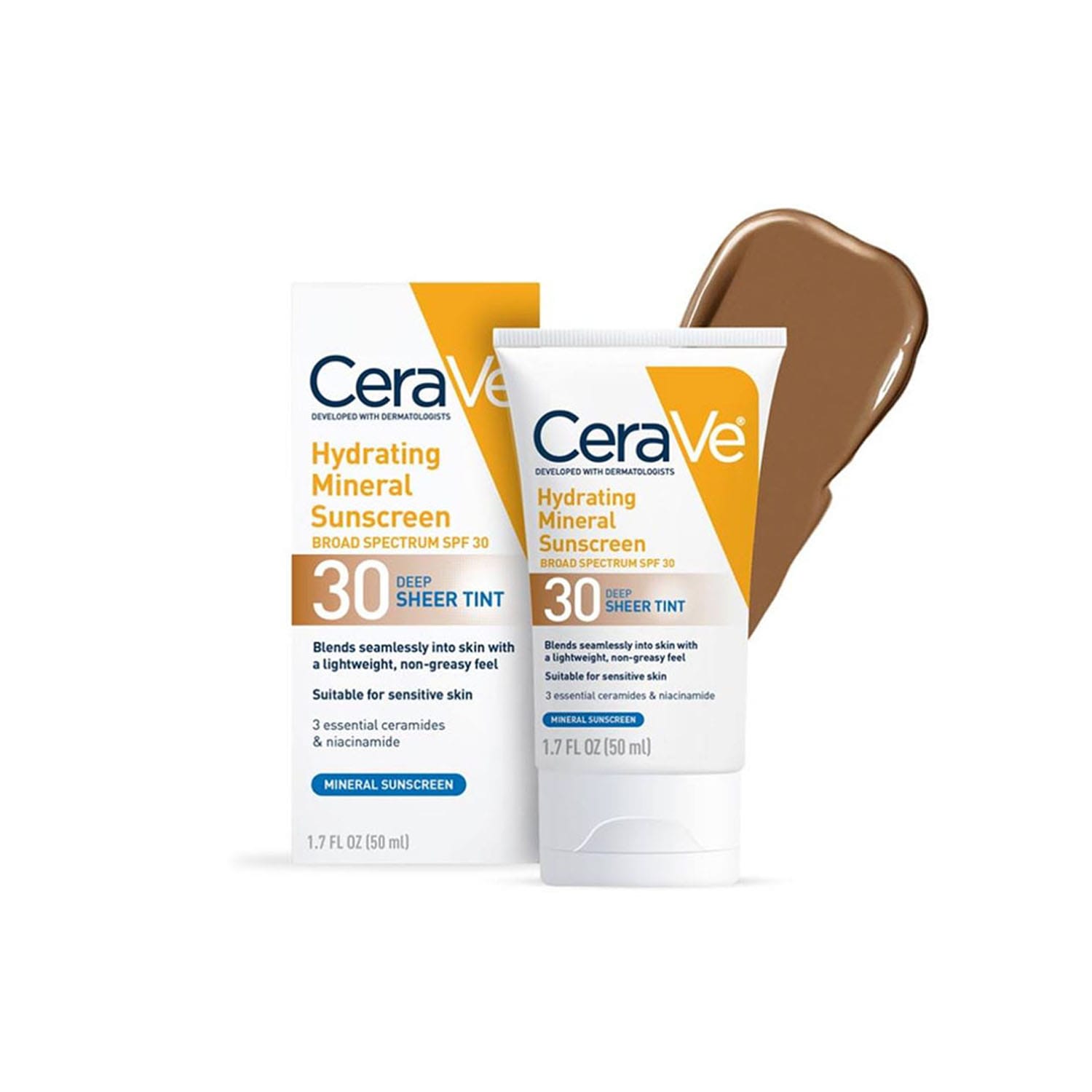 CeraVe-Hydrating-Mineral-Sunscreen-SPF-30-Deep-Sheer-Tint-–-50ml.jpg CeraVe Hydrating Mineral Sunscreen SPF 30 Deep Sheer Tint – 50ml - Image 1