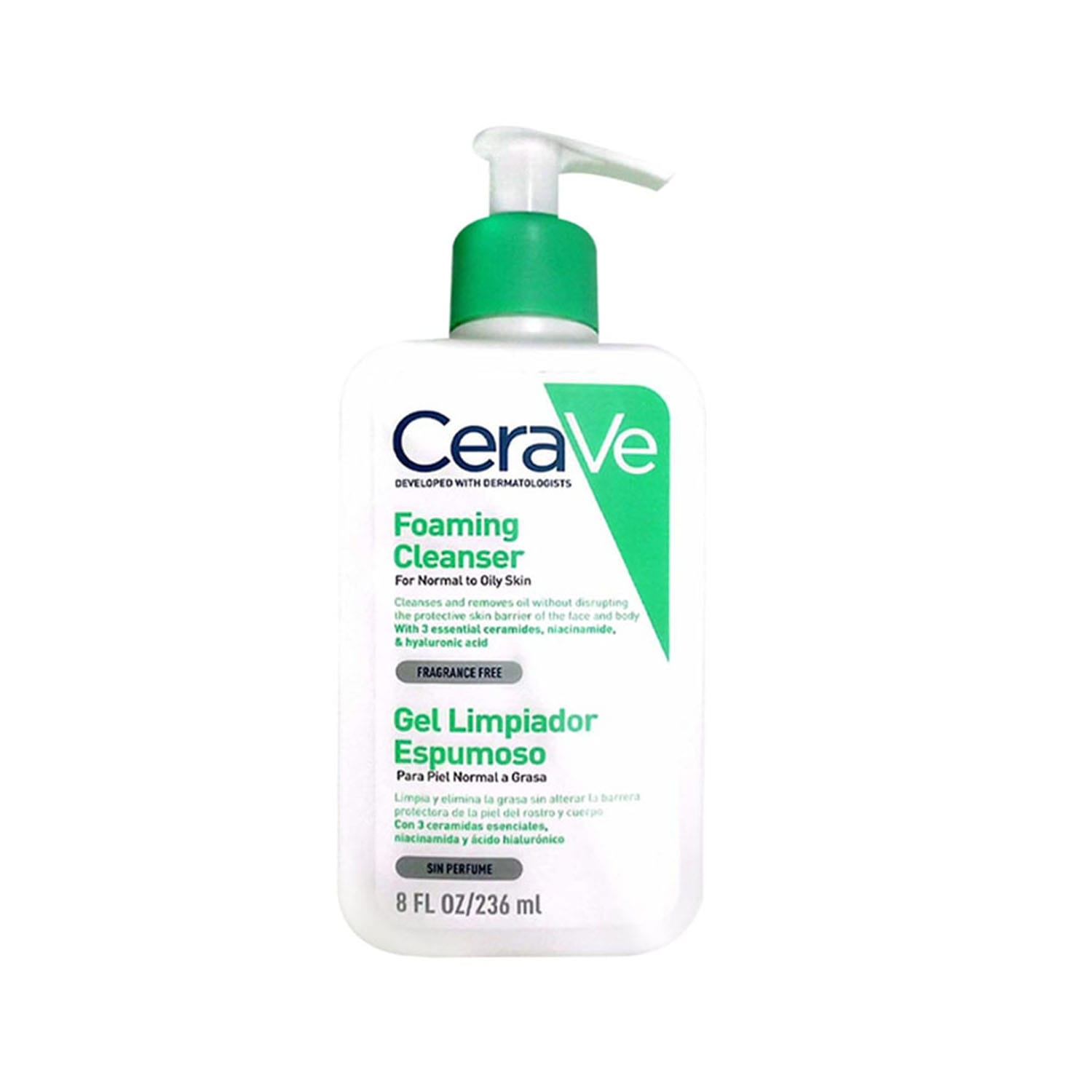 Cerave-Foaming-Cleanser-For-Normal-To-Oily-Skin-–-236ml.jpg Cerave Foaming Cleanser For Normal To Oily Skin – 236ml - Image 1