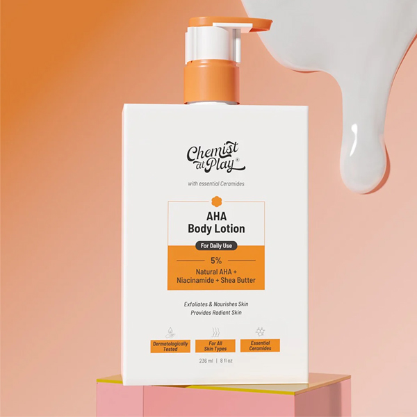 Chemist At Play AHA Body Lotion for daily use 236ml