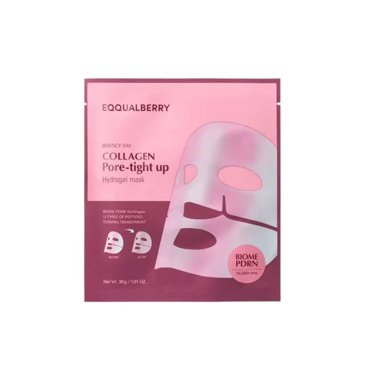 Eqqualberry-Collagen-Pore-tight-up-Hydrogel-Mask-30g.jpg Eqqualberry Collagen Pore-tight up Hydrogel Mask 30g - Image 1