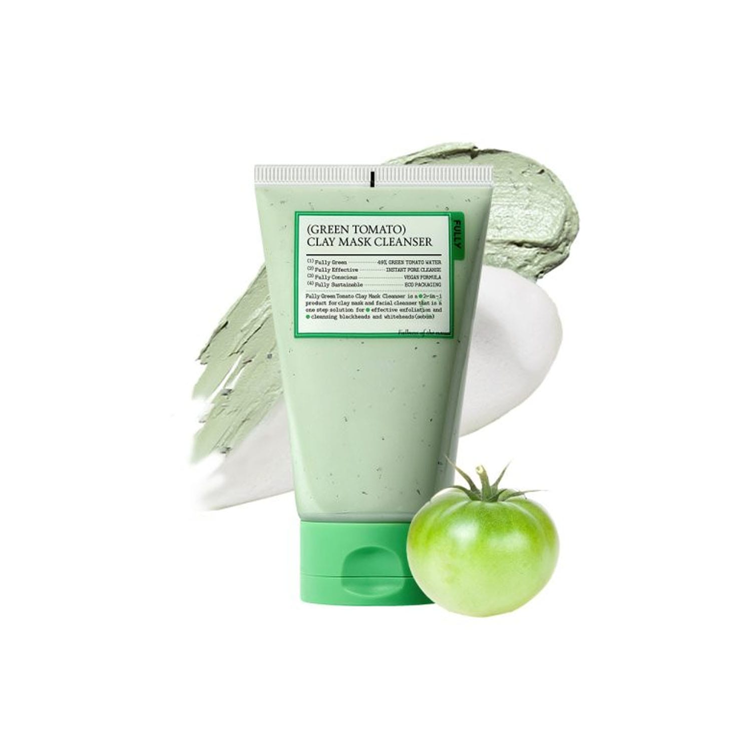 FULLY-Green-Tomato-Clay-Pack-Cleanser-120ml.jpg FULLY Green Tomato Clay Pack Cleanser 120ml - Image 1