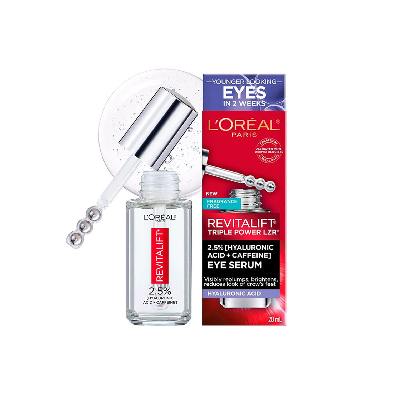 LOreal-Paris-Revitalift-Derm-Intensives-Hyaluronic-Acid-Caffeine-Eye-Serum-–-20ml.jpg L’Oreal Paris Revitalift Derm Intensives Hyaluronic Acid + Caffeine Eye Serum – 20ml - Image 1