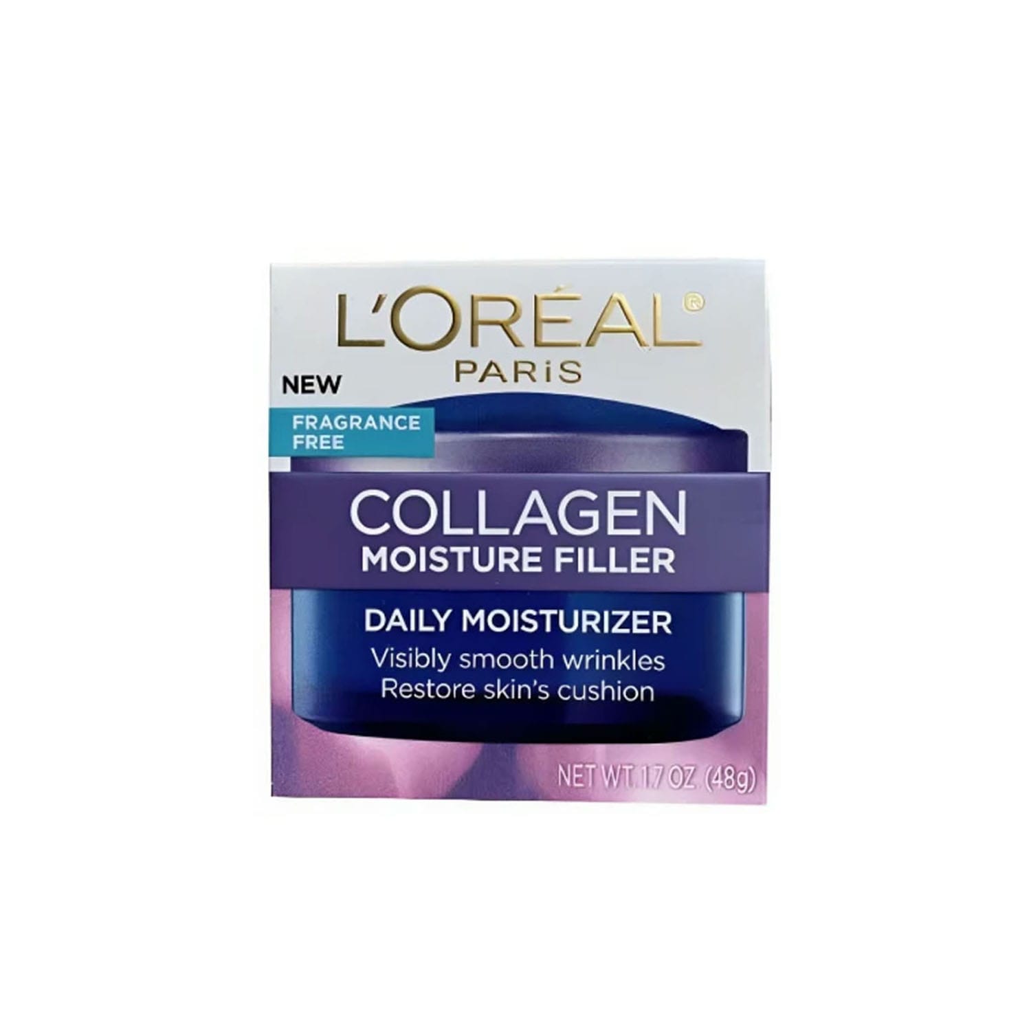 Loreal-Collagen-Fragrance-free-Moisture-Filler-Cream-–-48g.jpg Loreal Collagen Fragrance free Moisture Filler Cream – 48g - Image 1