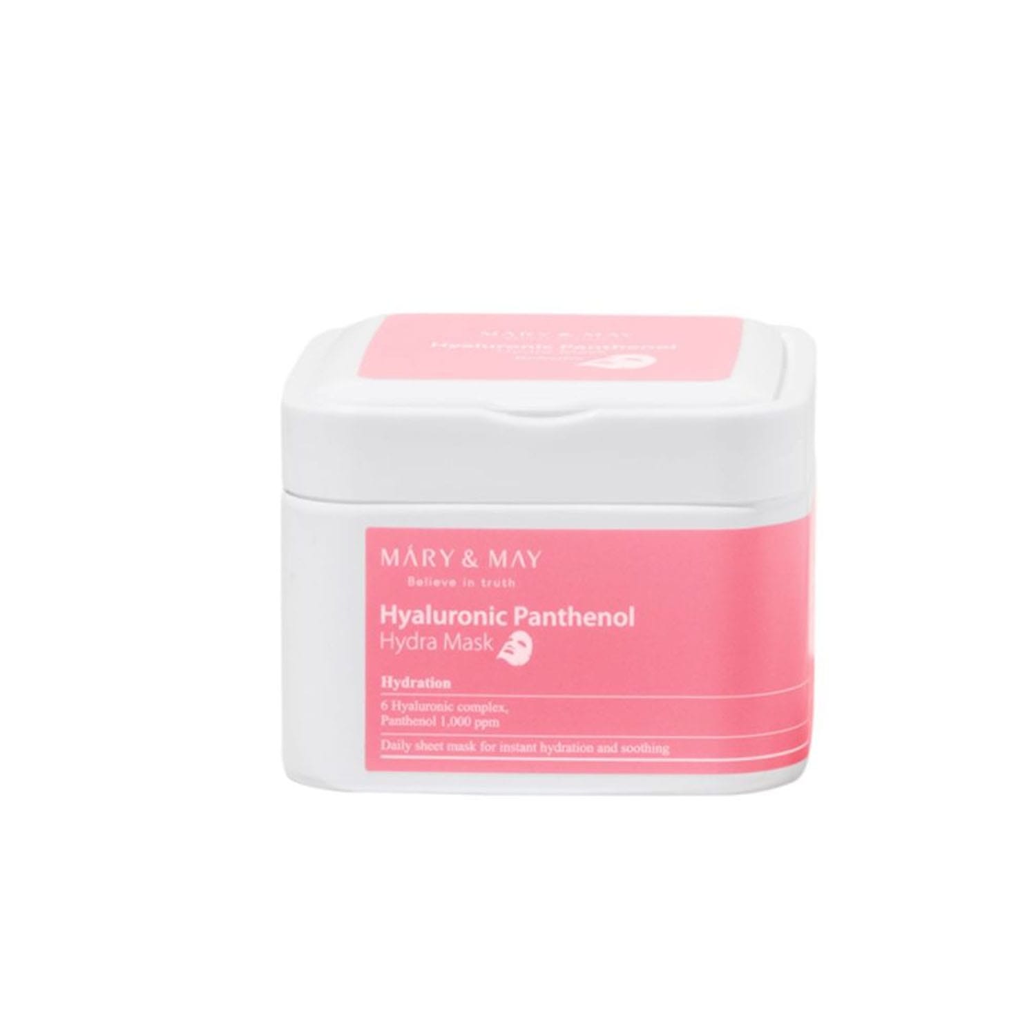 MARY-MAY-Hyaluronic-Panthenol-Hydra-Mask-30ea.jpg MARY & MAY Hyaluronic Panthenol Hydra Mask (30ea) - Image 1