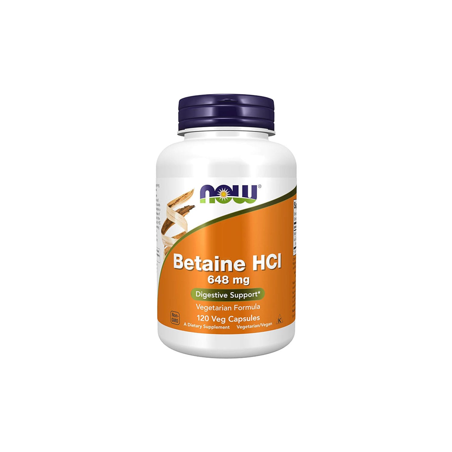 NOW-Betaine-HCl-648-mg-–-120-Veg-Capsules.jpg NOW Betaine HCl 648 mg – 120 Veg Capsules - Image 1