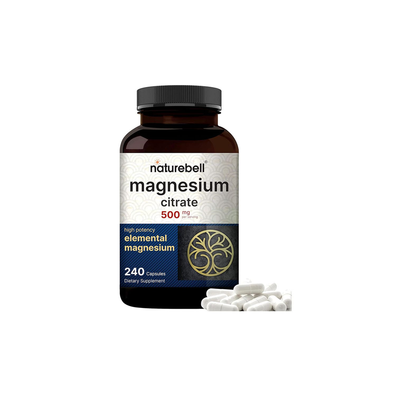 NatureBell-Magnesium-Citrate-500mg-–-240-Capsule.jpg NatureBell Magnesium Citrate 500mg – 240 Capsule - Image 1