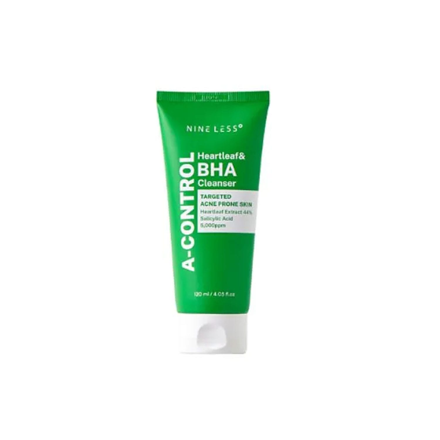 Nine-Less-A-Control-Heartleaf-BHA-Cleanser-120ml.jpg Nine Less A-Control Heartleaf & BHA Cleanser 120ml - Image 1