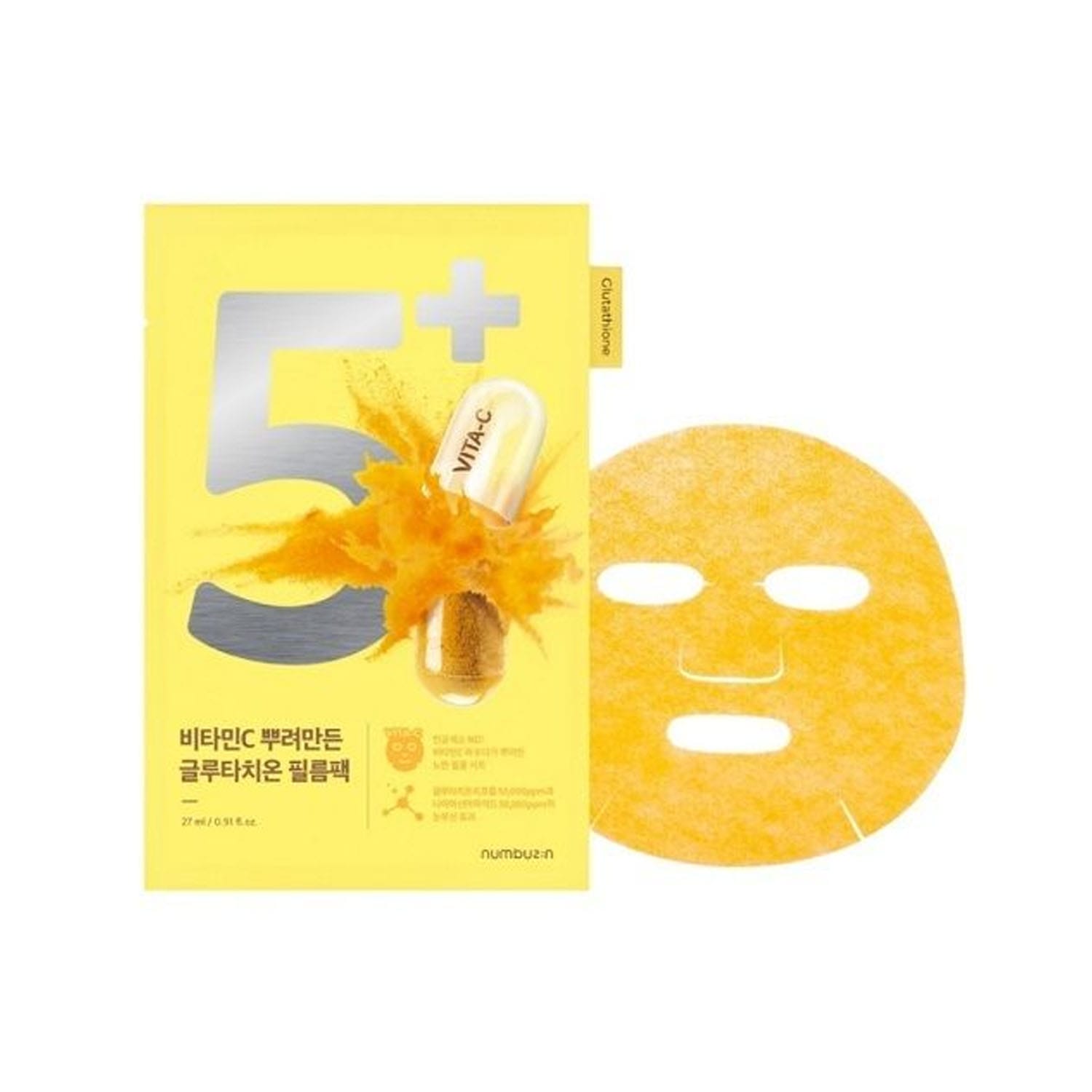 Numbuzin-No.5-Vitamin-Spotlight-Sheet-Mask-27ml-1.jpg Numbuzin No.5+ Vitamin Spotlight Sheet Mask 27ml - Image 1