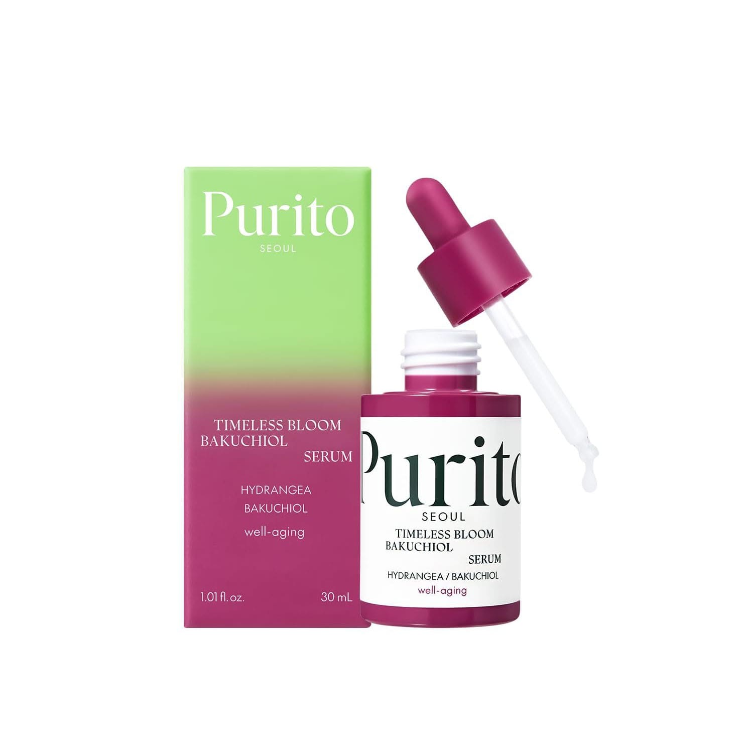 PURITO-SEOUL-Timeless-Bloom-Bakuchiol-Serum-30ml.jpg PURITO SEOUL Timeless Bloom Bakuchiol Serum 30ml - Image 1