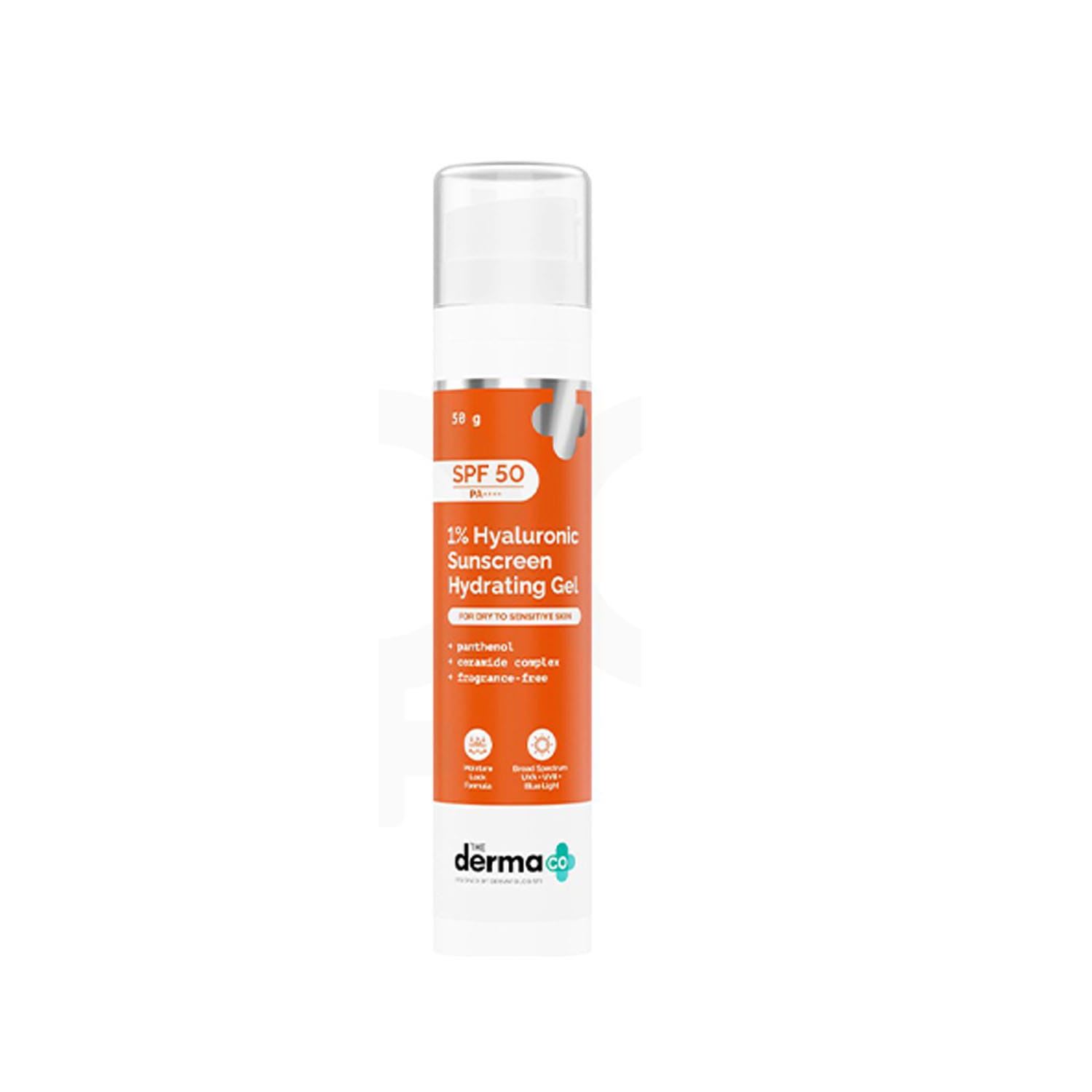 The-Derma-Co-1-Hyaluronic-Sunscreen-Hydrating-Gel-with-SPF-50-PA-–-50-g.jpg The Derma Co 1% Hyaluronic Sunscreen Hydrating Gel with SPF 50 PA++++ – 50 g - Image 1