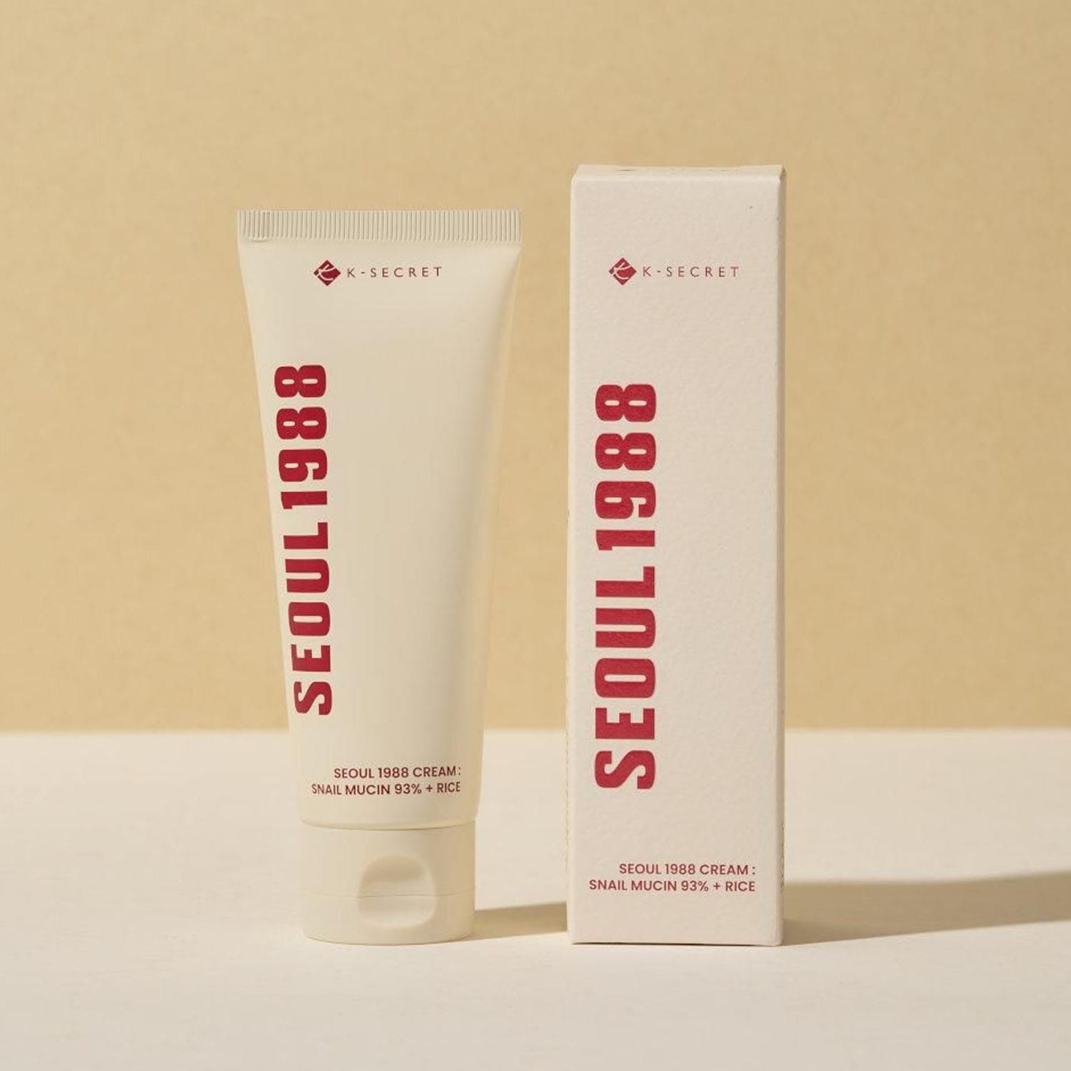 ksecret-Seoul-1988-Cream-Snail-Mucin-93Rice-100ml.jpg ksecret Seoul 1988 Cream Snail Mucin 93+Rice 100ml - Image 1
