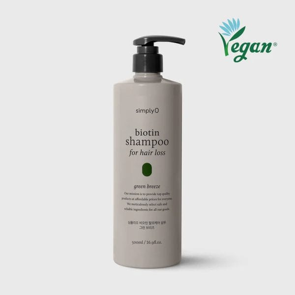 simplyO Biotin Shampoo for Hair Loss Green Breeze 500ml,