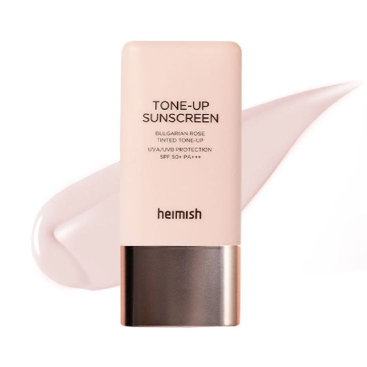 헤이미쉬-불가리안-로즈-톤업-선스크린-spf50-pa-30ml.jpg Heimish Bulgarian Rose Tinted Tone-up Sunscreen 30ml SPF50+ PA+++ - Image 1