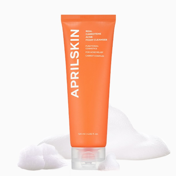 APRILSKIN REAL CARROTENE ACNE FOAM CLEANSER 120g