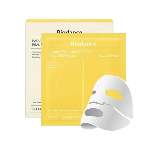 BIODANCE Radiant Vita Niacinamide Real Deep Mask (4 Pcs)